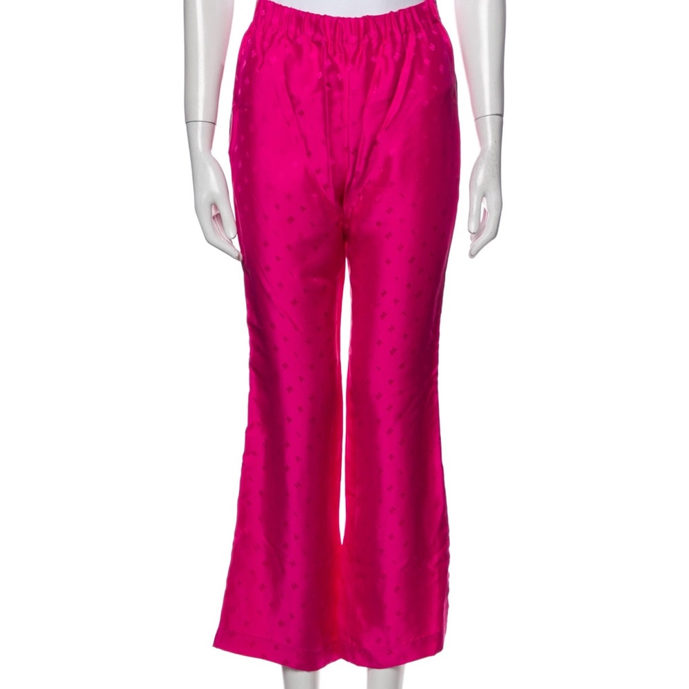 Marni Fuchsia Satin Wide Leg Pants